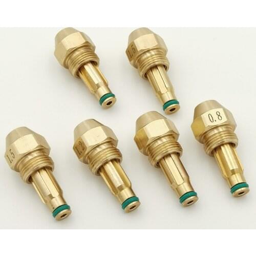 Burner injector waste oil fuel nozzle of 0.5,0.8,1.0,1.2,1.5,2,2.5,3mm orifice siphon cone brass spray jet boiler combustion jet