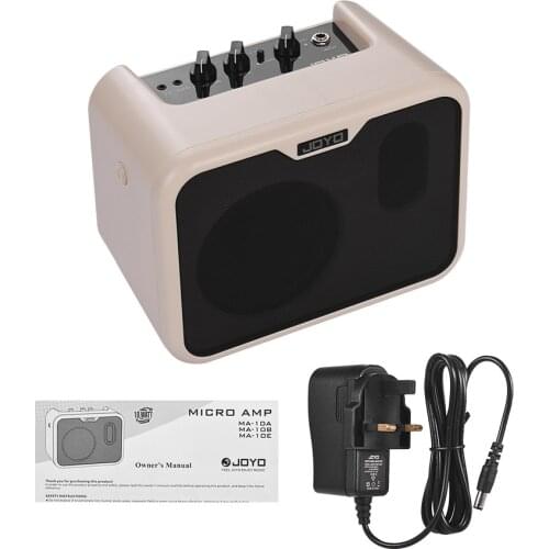 JOYO MA-10B Mini Portable Electric Bass Amplifier Speaker 10Watt Amp Normal/Drive Dual Channels with Power Adapter