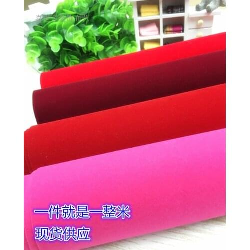 Red adhesive flocking cloth background decorative flocking cloth adhesive super glue