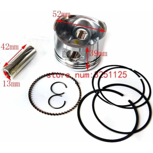 LIFAN 125 LF110cc 125cc Motor Kolben kit 52mm Kolben 13mm Pin Kolben Ring Set fit Dirt Pit Bike ATV quads Go kart Motorrad