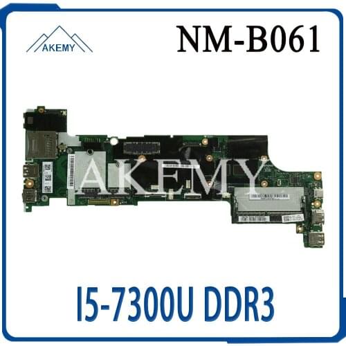 Laptop motherboard For LenovoThinkpad X270 01LW714 NM-B061 Mainboard Core SR340 i5-7300U DDR3