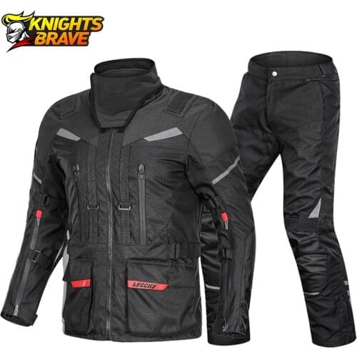 Motorcycle Jacket Winter Waterproof Cold-proof Motorbike Moto Jacket Suit Chaqueta Moto Riding Clothing CE Protective Gear Black