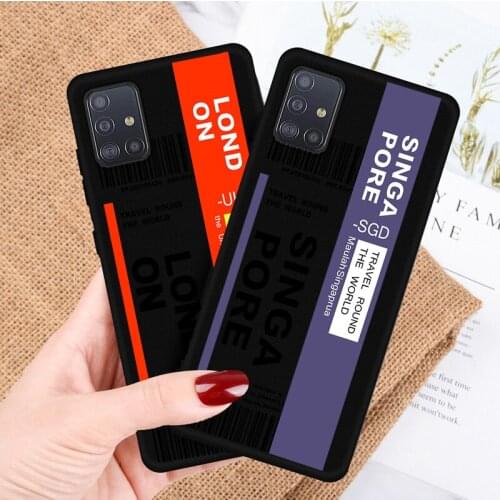 Vintage Art Label Black Soft Phone Case for Samsung M21 M31S M41 M51 M10 M20 M30S M40 A7 A8 A9 A12 A80 A90 A81 A91 TPU Cover