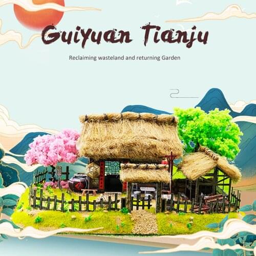 Diy Miniature Dollhouse Kit House Toys Metal Model Building Farmhouse Collection Decoration New Years Gift Doll House Furniture