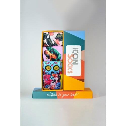 Unisex Artistic Series 2 Digital Print Design Boxed Socks