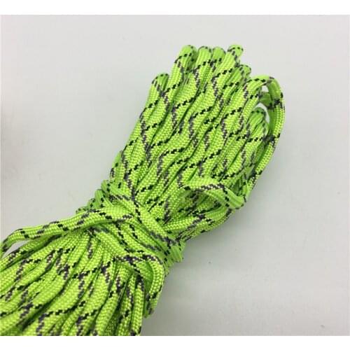 10yds Paracord 550 Parachute Cord Lanyard Rope Mil Spec Type III 7 Strand Climbing Camping Survival Equipment #Green+Black