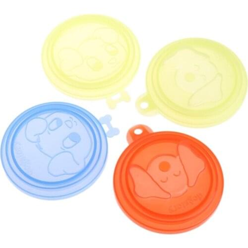 Pet Food Can Cover Silicone Storage Cap Dog Cat Reusable Color Random Fresh Lid