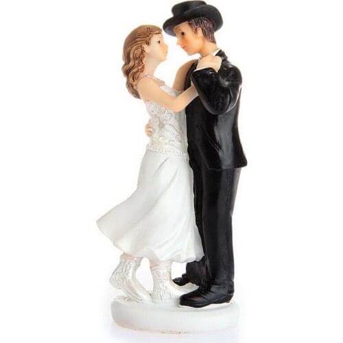 Dancing Bride and Groom Resin Figurines Wedding Cake Topper Wedding Cake Decoration Supplies