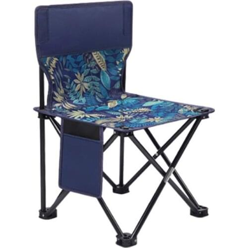 Outdoor Camping Fishing Astronomical Observation Sketching Shooting Portable Folding Chair With Backrest Oxford Fabric