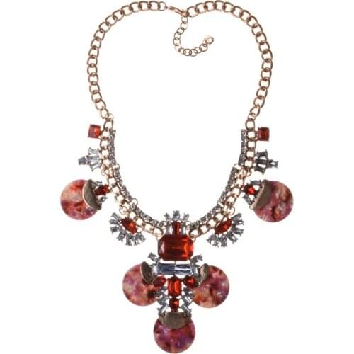 PPG&PGG Fashion Accessories Big Resin Statement Jewelry Chunky Vintage Gold Color Chain Statement Chokers Women Party Necklaces