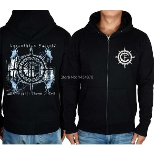 12 style zipper pullover sudadera Logo Carpathian Forest Rock Black Hoodies jacket punk hardrock sweatshirt fleece heavy metal