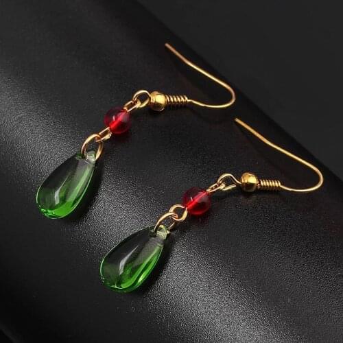 Howls Moving Castle Drop Stud Earring Women Hook Water Drop Earrings Ladies Pendant Jewelry Green Trendy Zinc Alloy Kolczyki