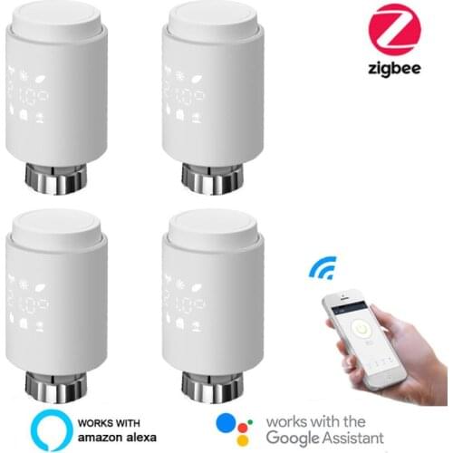 Smart Radiator Actuator Programmable Thermostatic Radiator Valve Temperature Controller Voice Control Via Alexa Tuya ZigBee3.0