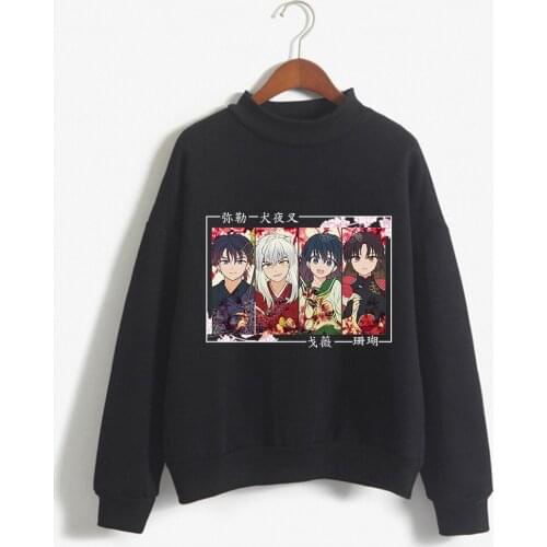 Japanese Anime Inuyasha Hoodies Men Harajuku Graphic Sweatshirt Unisex Clothing Male 90s