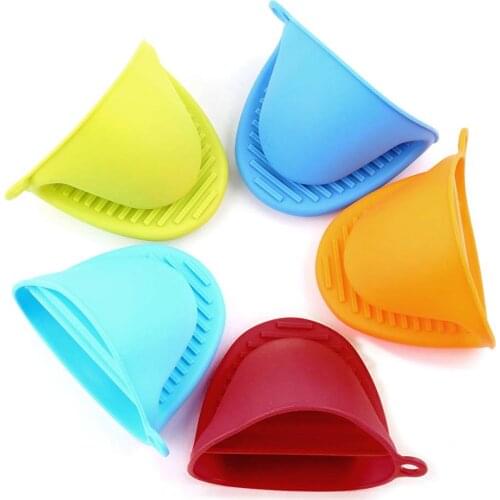 Hot Sale 2 Pair/Set Thickened Silicone Heat Resistance Gloves Clamp Home Kitchen Gadgets