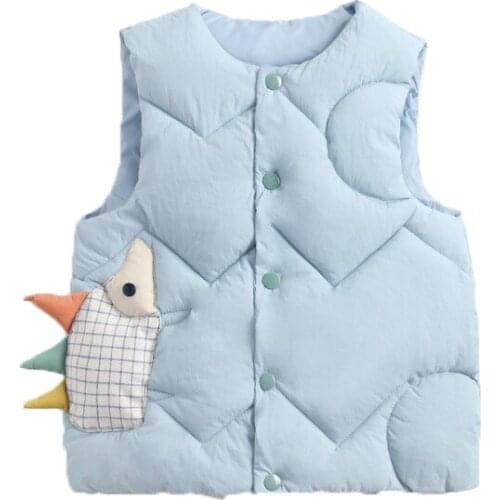 2020 New Boy Girls Vests Cotton Solid Autumn Winter Baby Girls Clothes Casual Warm Kids Jacket Boys Coats Children Clothing