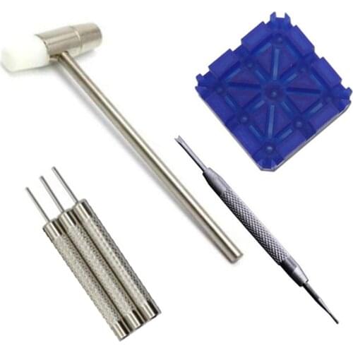 1Set Excellent Quality Hammer Punch Pins Practical Watch Strap Holder Watch B and Link Repair Remover Tool