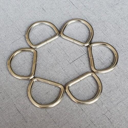 100 Pieces 25mm Silver Metal Hand Bag Purse Strap Belt Collar Chain Web O Dee D Ring Buckle Clasp DIY Heavy Duty High Quality