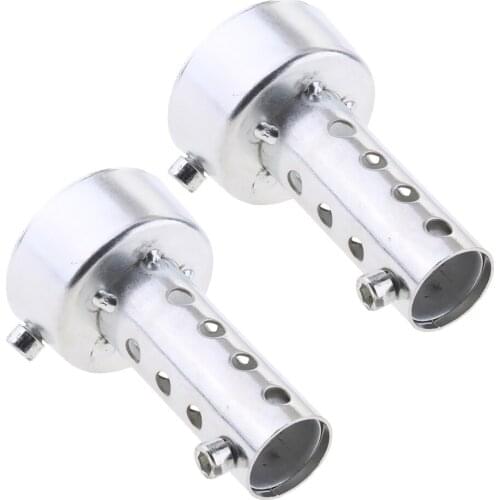 2pcs Universal Motorcycle Muffler Silencer 80mm 3 inch Long (for Round Mufflers Pipes 48mm/1.9inch)