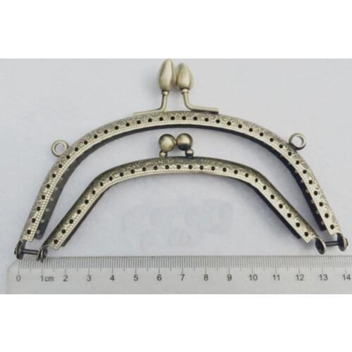 13.5cm 2 in 1 design double layer women DIY metal purse frame clasp bag hardware accessories 10pcs/lot
