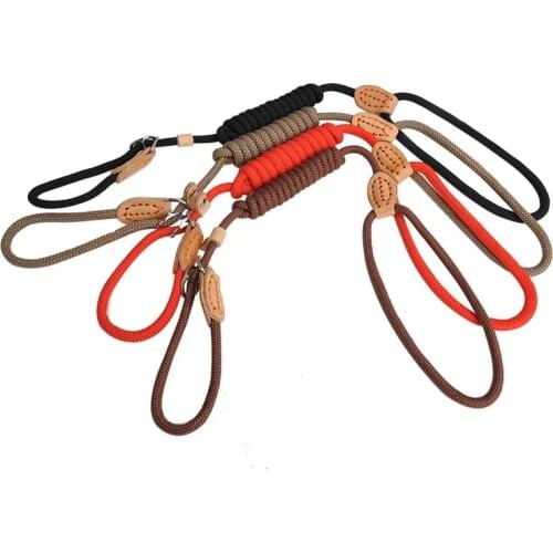 20pcs/lot Nylon training traction round rope P rope thick nylon P chain retractable nylon dog rope easy to pull