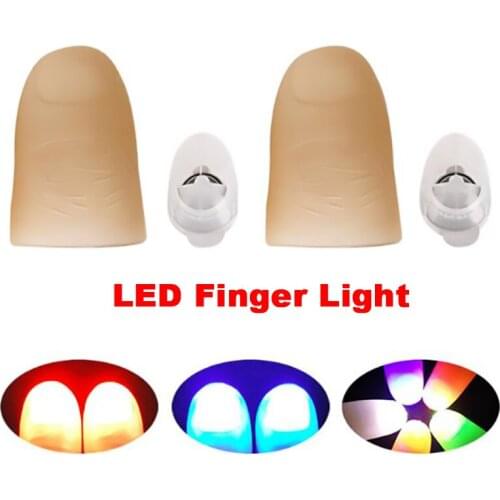 LED Flashing Rings 20Pcs Party Luminous Toy Magic Light Up Glow Thumbs Fingers Trick Appearing Light Close Up Freeshipping
