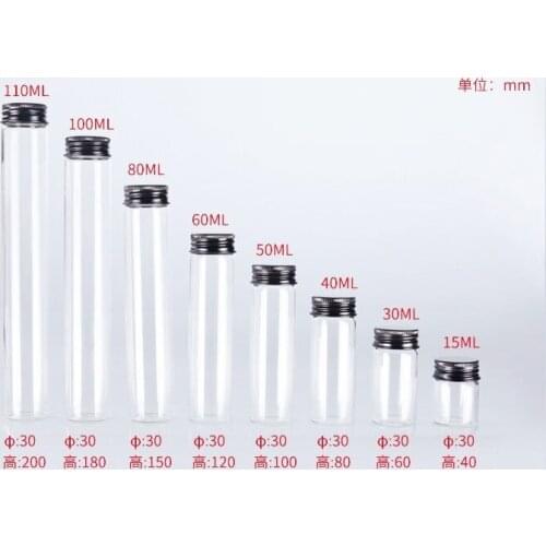 8pcs 15-110ml Jar Bottles With Aluminum Cover Shisha Tobacco Herb Storage Box Case Smoking Cigarette Accessories Kitchen Jars