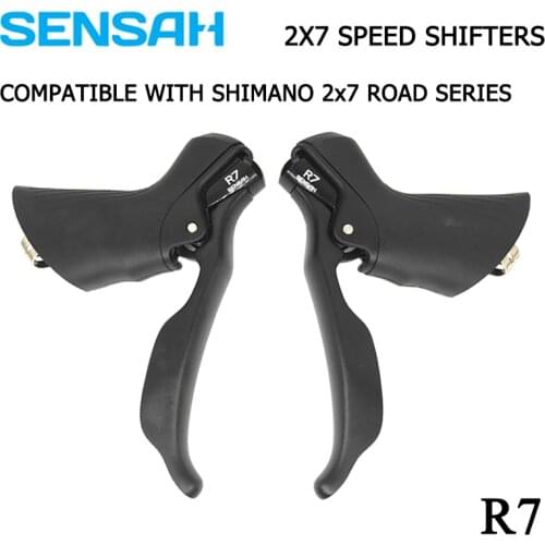SENSAH R7 Road Bike Shifters Double 2×7 Speed Lever Brake Bicycle Derailleur Groupset Compatible R6800 Claris Sora ST-A070 STI
