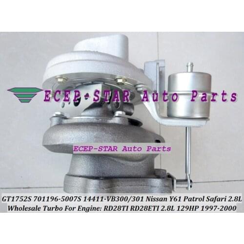 Free Ship GT1752S 701196 701196-0007 701196-0001 14411VB300 14411VB301 Turbo For NISSAN Patrol Y61 RD28T RD28TI RD28ETI 2.8L