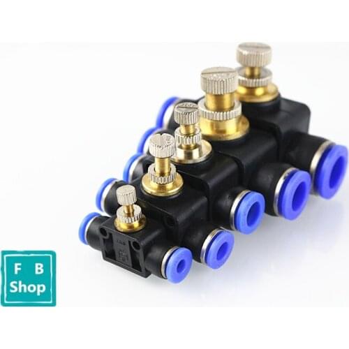 Free shipping Push In Fittings throttle valve SA 4-12mm Air Flow Speed Control Valve Tube Water Hose Pneumatic