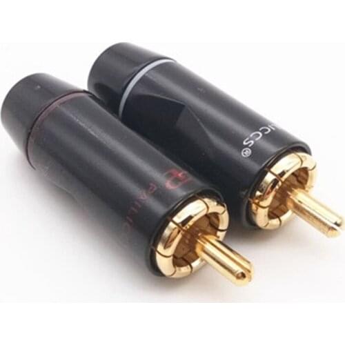 Pure Copper Gold-plated Lotus Head Thickened 8.5mm Hole RCA Lotus Plug Audio Cable Welding Head