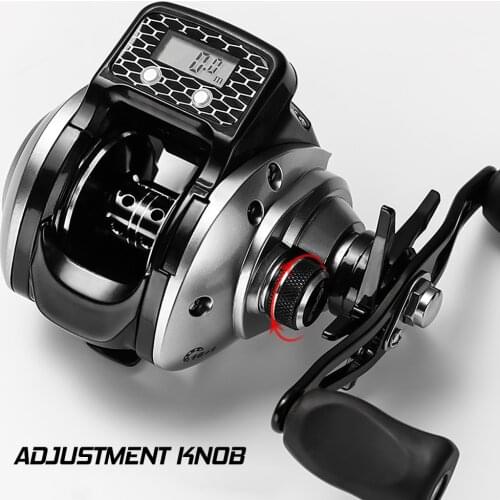 Digital Display Fishing Reel 6.3:1 16+1BB Baitcasting Reel with Larger Ceramic Line Left/Right Hand Fishing Wheel Pesca