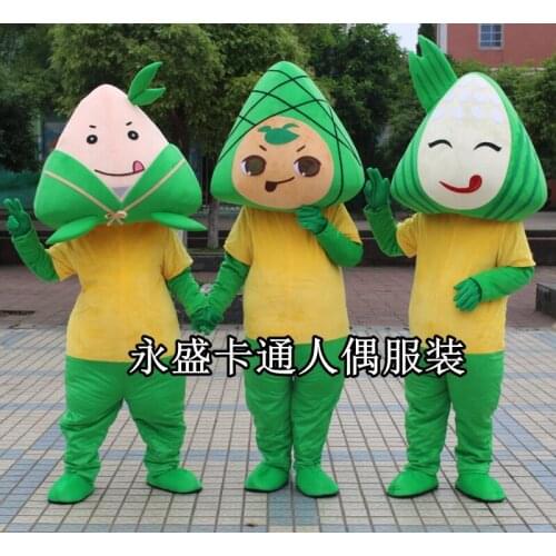 Zongzi Mascot Costume Cosplay Party Game Dress Outfit Clothing Advertising Carnival Halloween Easter Festival Adults Size Outfit