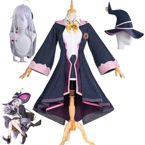 Anime Wandering Witch: The Journey of Elaina Cosplay Costumes Uniform Hat Accessories Full Sets Wig Elaina Role Play Hollaween