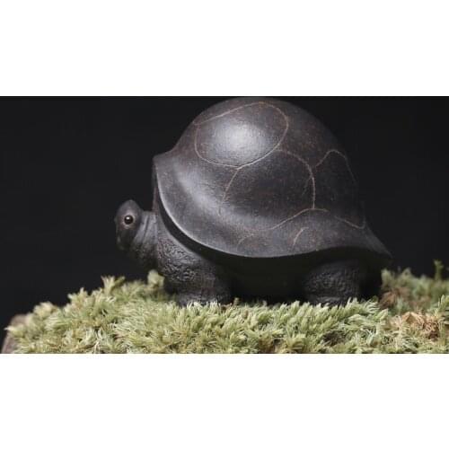 LUWU Purple clay tea pets tortoise zisha tea play crafts kung fu tea accessories