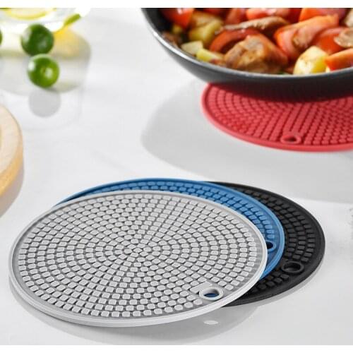 New Thicken 10cm Round Lattice Coaster Silicone Non-slip Tea Cup Mat Creative Set Heat Resistance Pad Bar Cafe Kitchen Office