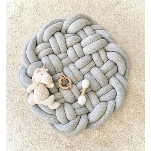 Nordic Style Solid Color Simple Handmade Knotted Throw Pillow Soft Sofa Chair Seat Cushion Warm Plush Butt Pads Tatami Mattress