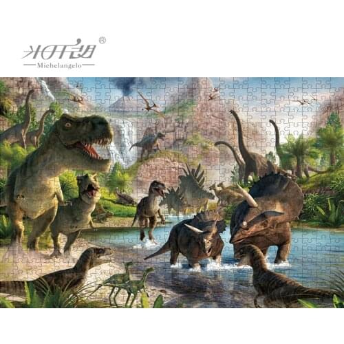 Michelangelo Wooden Jigsaw Puzzles 500 1000 1500 2000 Piece Epic Dragon Dinosaur Cartoon Kid Educational Toy Gift Painting Decor