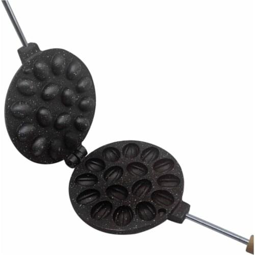 Cooker Top Walnut Cookie Mold Granite Thai Mold Pan Kitchen No Need Oven Traditional Cookies Crepe 16 Holes Black орешки