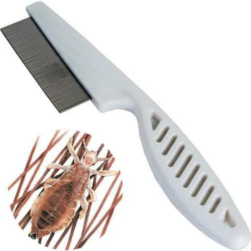 Stainless Steel Professional Hair Comb Nit Head Hair Lice Comb Fine Toothed Flea Flee With Handle Hairbrush For Tools