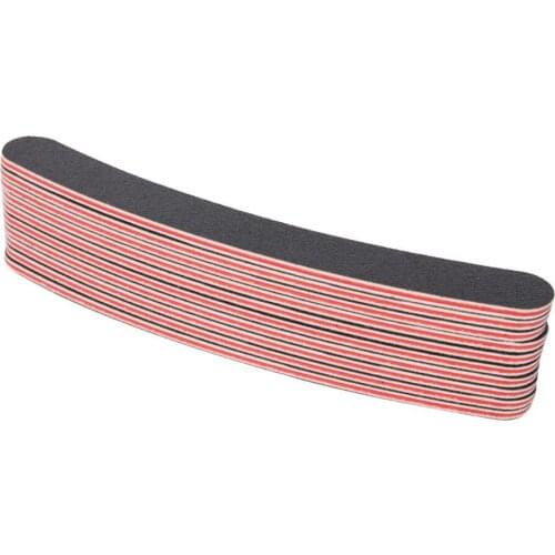 Wholesale professional DIY manicure nail Buffer Buffing Grit curved Thickened black Crescent nail file 100pcs/lot free shipping