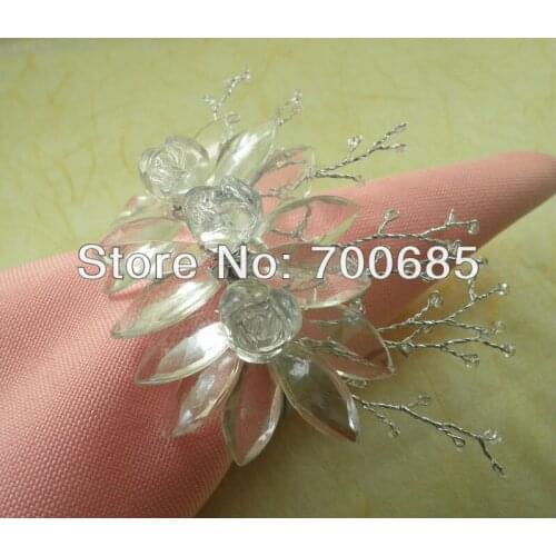 Clear acrylic napkin rings,crystal napkin holder