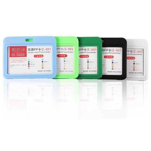 1pcs Multicolor Plastic Credentials Card Holder with Lanyard for Office Exhibition Worker ID Name Pass Holder Badges Protector