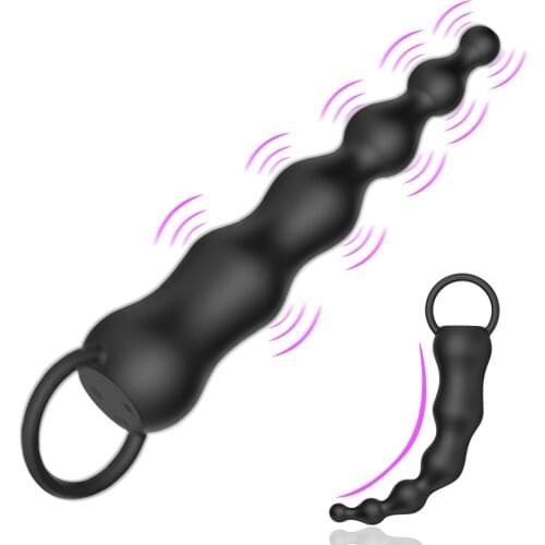 Sex Toys 10 Speed Butt Plug Stimulator Sex Shop For Men Women With Pull Ring Anal Vibrator Anal Beads Prostate Massage