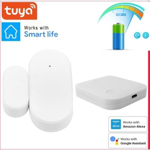 Tuya ZigBee Smart Window Door Gate Sensor Door Open / Closed Detector Smart Life / Tuya App Smart Home Security Alarm System