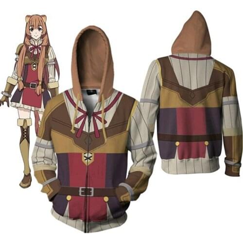 The Rising of the Shield Hero Naofumi Iwatani cosplay Printed Hoodies Men Casual Fleece Winter Sweatshirt Clohting Jackets Top
