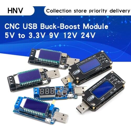 DC-DC CNC USB buck-boost power supply voltage regulator module 5V to 3.3V 9V 12V 24V desktop power module