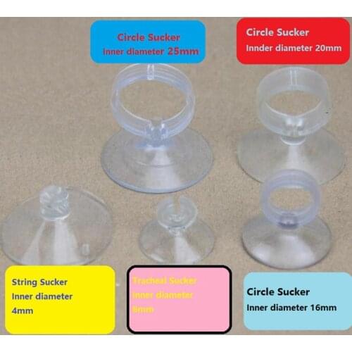 10pcs 3 Style (Circle/Tracheal/String) Plastic Pipe Clamp Suckers High Strength Multi Choose Durable Convenience Sucker Fixer