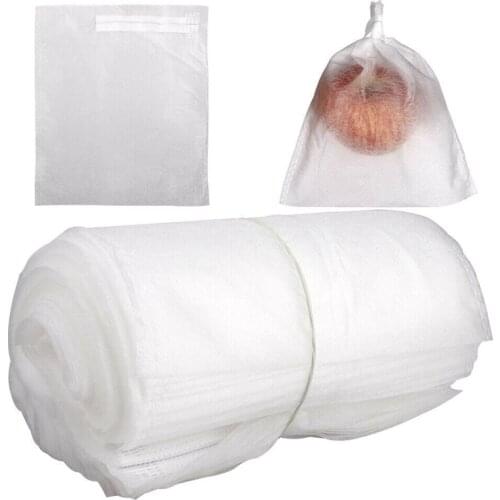 100PCS Garden Plant Fruit Cover Protect Net Mesh Bag Against Insect Bird Pest