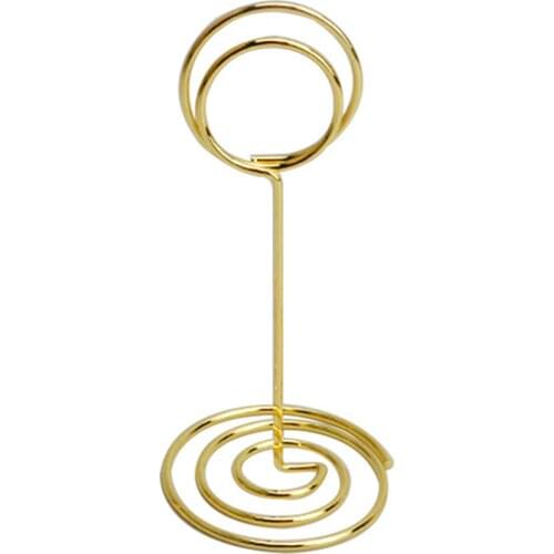 20pcs Place Card Holders Table Number Stand Wedding Decoration Message Folder Memo Folder Desktop Metal Ornaments